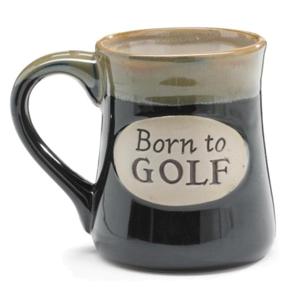 Born to Golf 18 oz. Coffee Mug with Golfer's Serenity Prayer Front Side