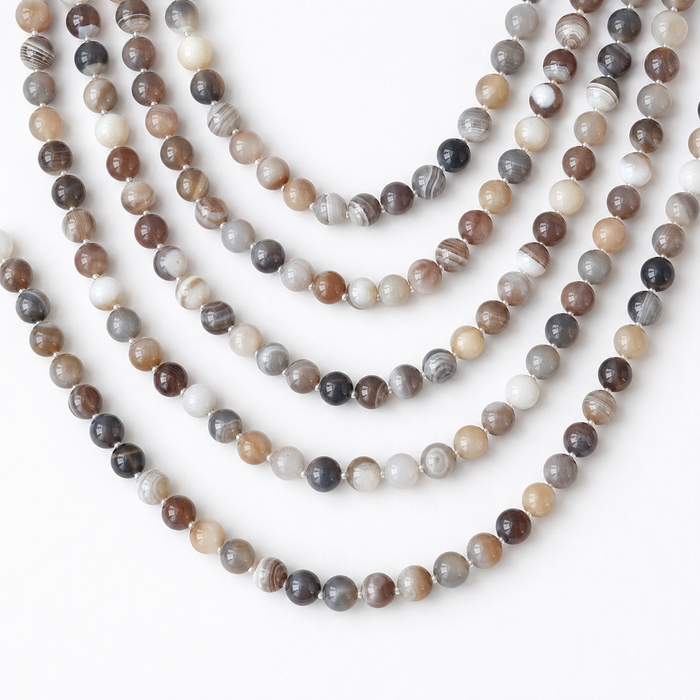 Botswana Agate Beads, Natural Round Crystal Beads 6mm to 10mm