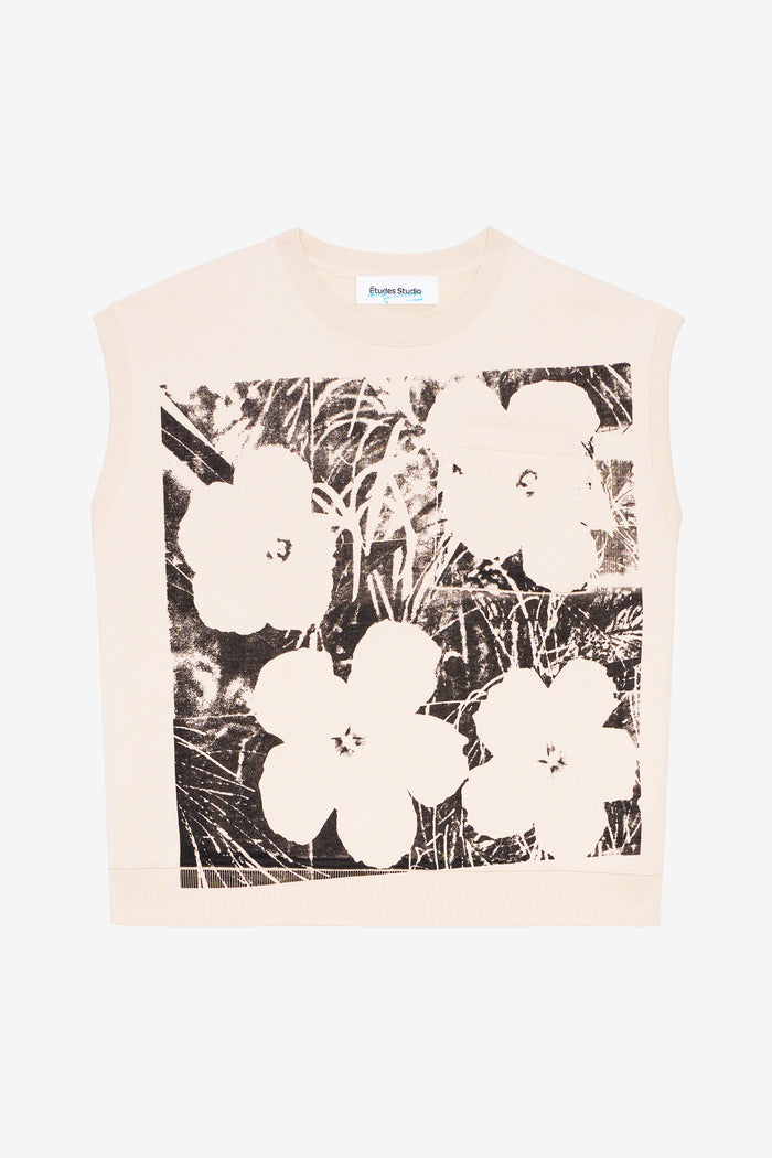 ETUDES STUDIO + ANDY WARHOL BOXY FIT CREW FLOWERS 1