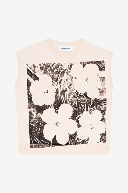 ETUDES STUDIO + ANDY WARHOL BOXY FIT CREW FLOWERS 1