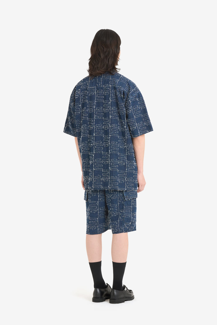ETUDES STUDIO BOXY FIT SHORT SLEEVES SHIRT BLUE 5