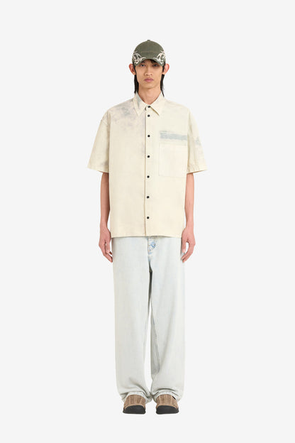 ETUDES STUDIO BOXY RIPSTOP SHIRT SAGE 2