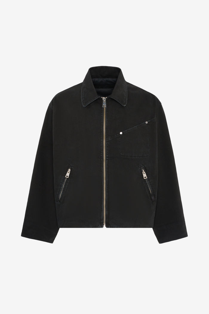 ETUDES STUDIO BOXY ZIPPED JACKET BLACK 1