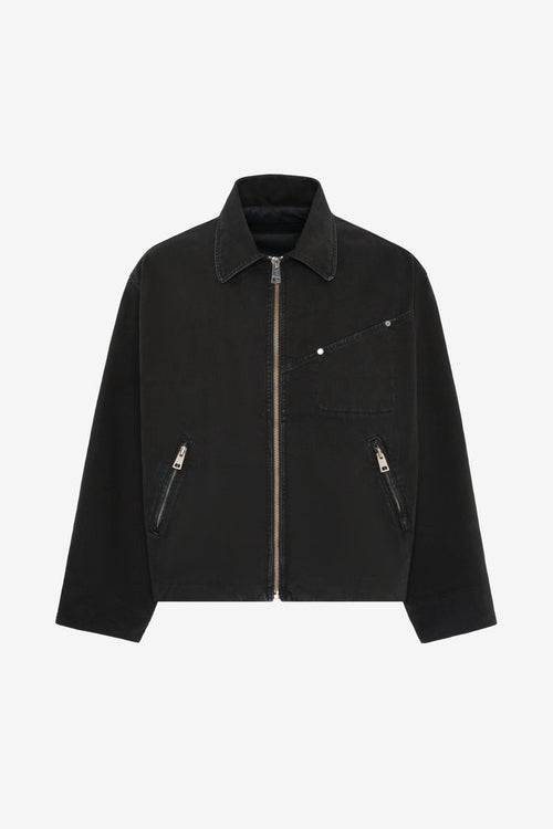 ETUDES STUDIO BOXY ZIPPED JACKET BLACK 1