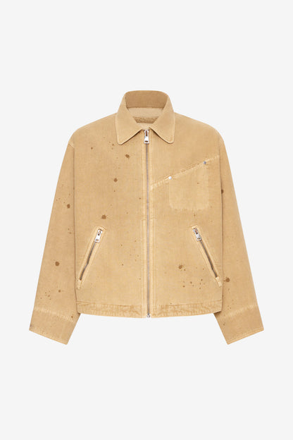 ETUDES STUDIO BOXY ZIPPED JACKET DRIPS CAMEL 1
