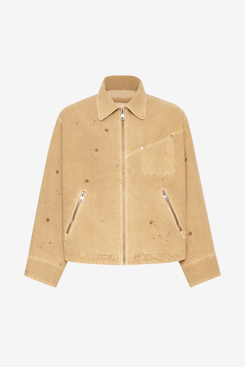 ETUDES STUDIO BOXY ZIPPED JACKET DRIPS CAMEL 1