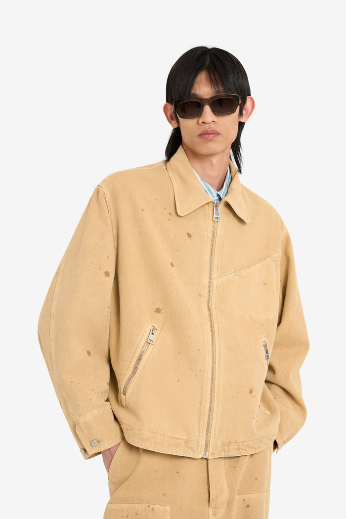 ETUDES STUDIO BOXY ZIPPED JACKET DRIPS CAMEL 5
