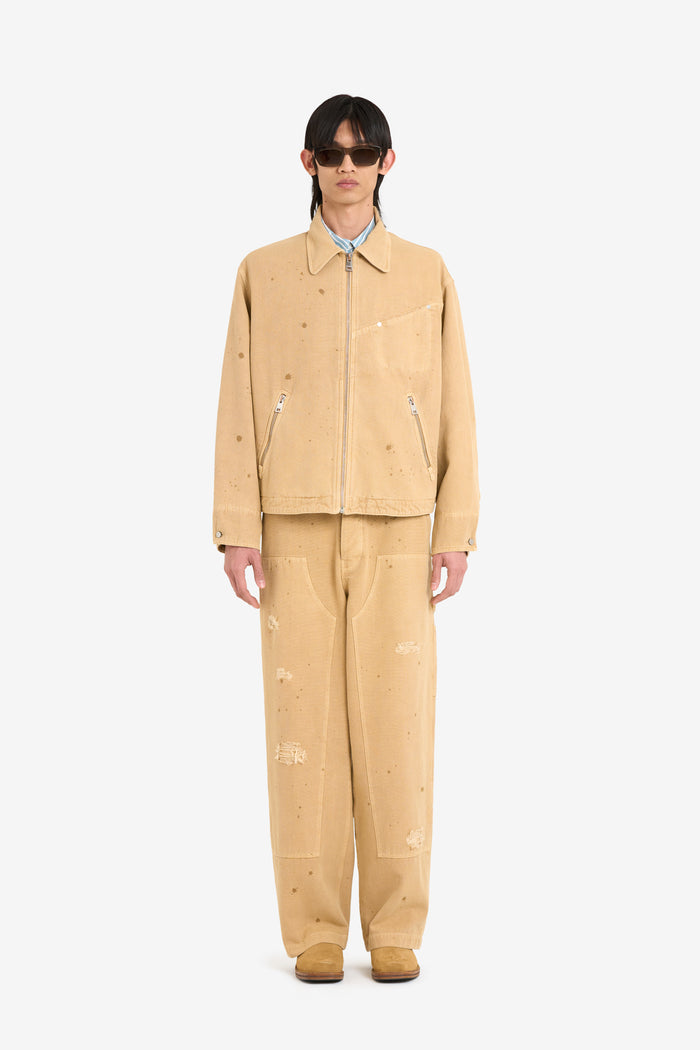 ETUDES STUDIO BOXY ZIPPED JACKET DRIPS CAMEL 2