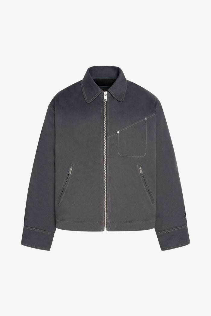 ÉTUDES STUDIO BOXY ZIPPED JACKET DK GREY 1