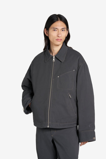 ÉTUDES STUDIO BOXY ZIPPED JACKET DK GREY 2
