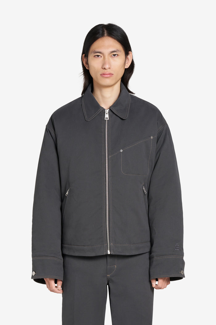 BOXY ZIPPED JACKET 42 / DK GREY