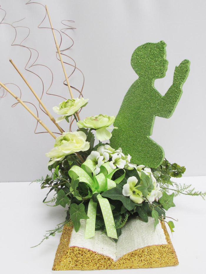 Boy praying centerpiece - Designs by Ginny