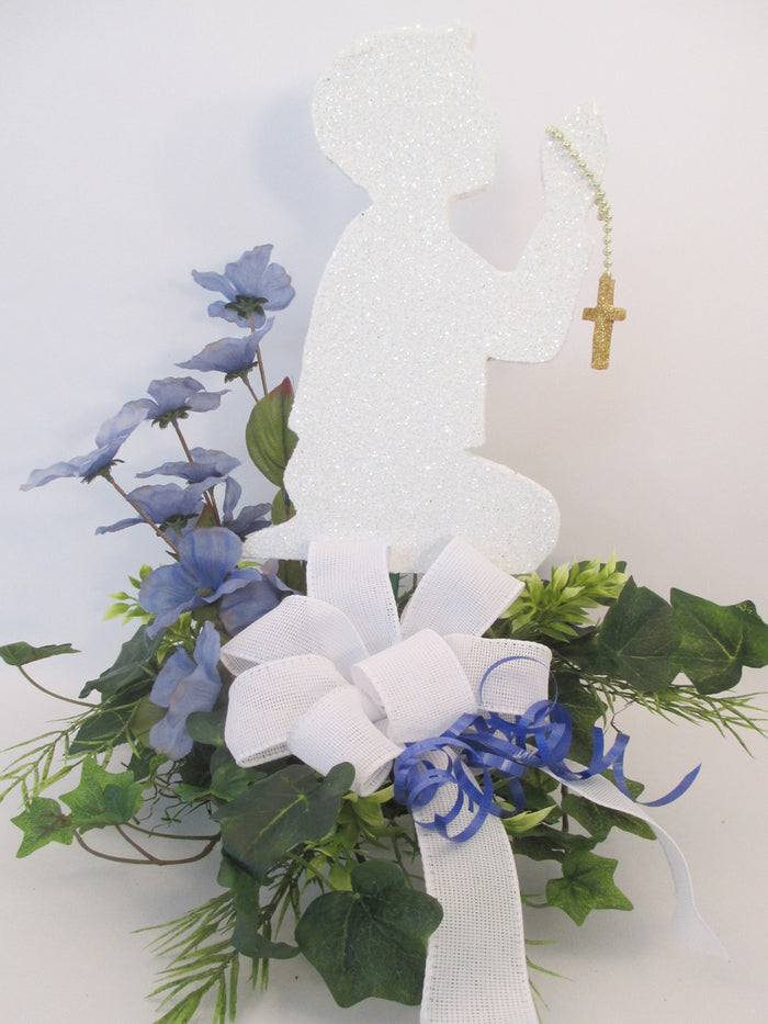 Boy praying centerpiece - Designs by Ginny