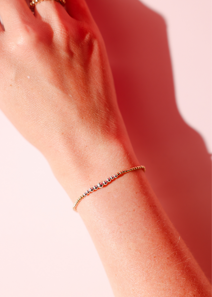 Bracelet Hilo Dainty in Gold with Silver