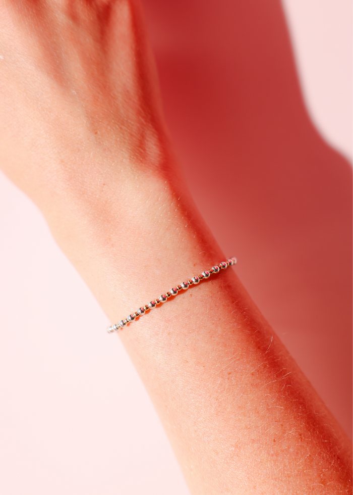 Bracelet Katy Dainty in Silver with Gold