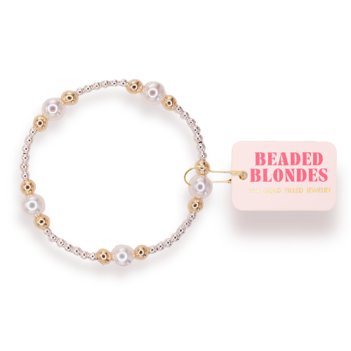 Bracelet Serena Pearl in Silver with Gold