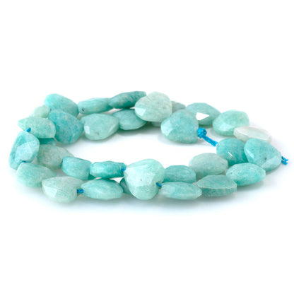This is a Dakota Stones 14mm Brazilian Amazonite Gemstone strand with A grade faceted heart beads in 15-16 inch strand.