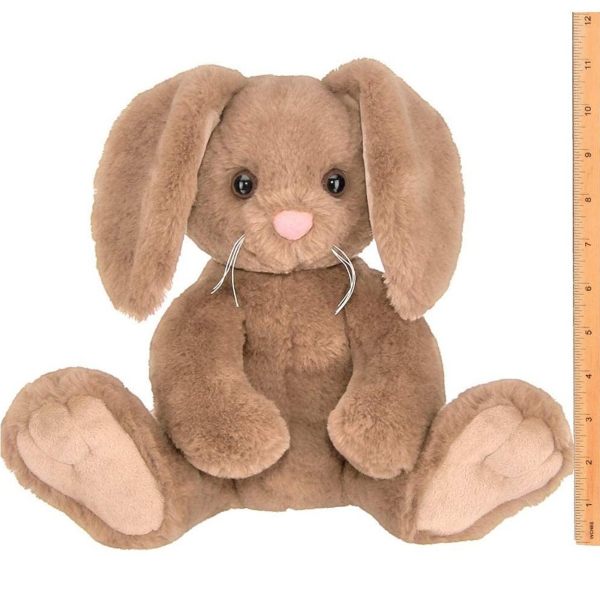 Brown Plush Bunny Rabbit Bubba Measuring  Vertically