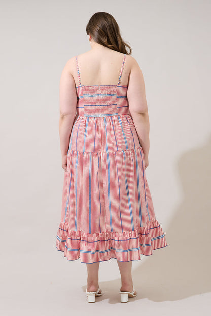Brynley Cami Midi Dress Stripe Curve