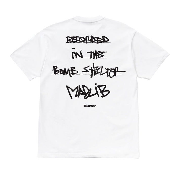 Butter Goods x Madlib Bomb Shelter T-Shirt White