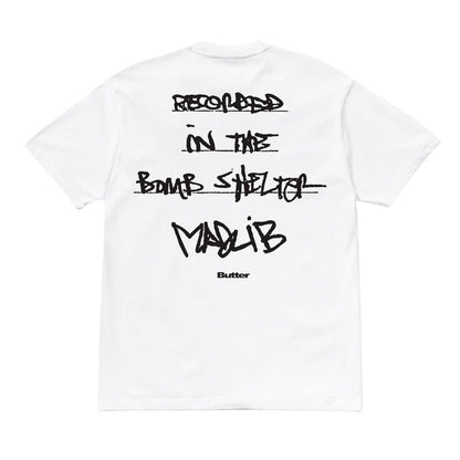 Butter Goods x Madlib Bomb Shelter T-Shirt White