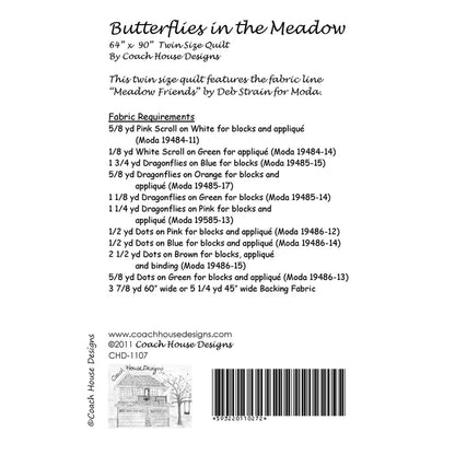 Butterflies in the Meadow Quilt Pattern