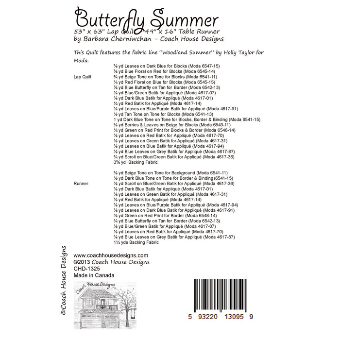 Butterfly Summer Quilt Pattern