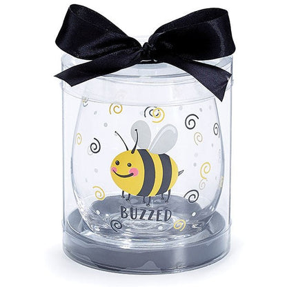 Buzzed Bee Stemless Wine Glass Gift Boxed