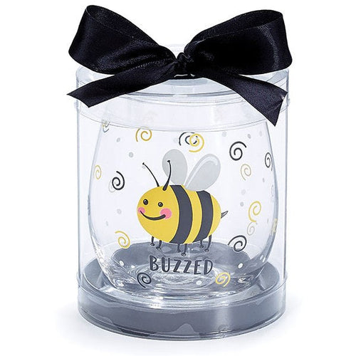 Buzzed Bee Stemless Wine Glass Gift Boxed