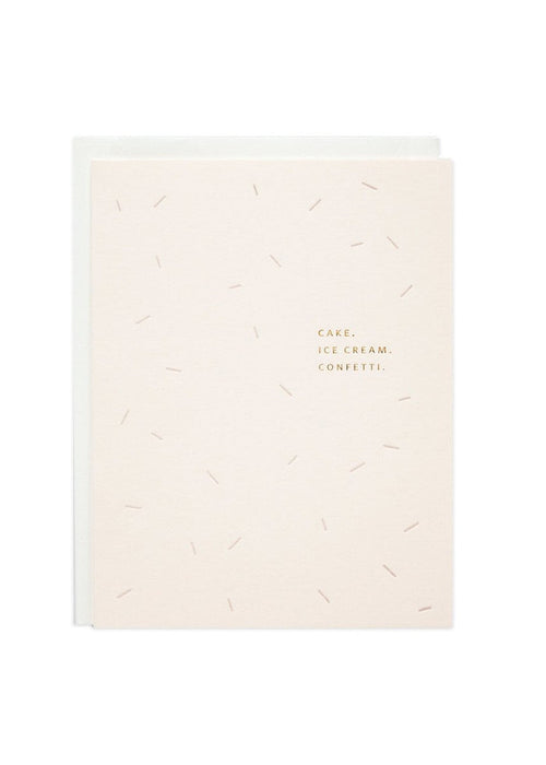 Cake, Ice Cream, Confetti Card
