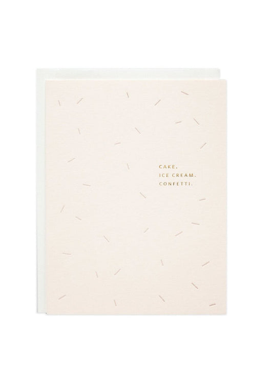 Cake, Ice Cream, Confetti Card