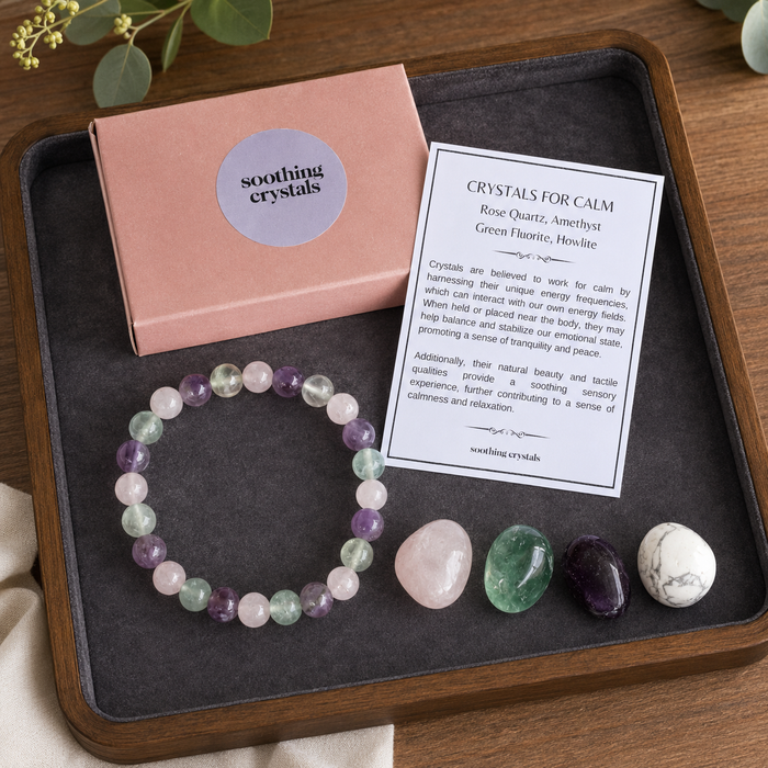 CALM Crystal Kit, Gemstone Tumble Kit, Calm Crystal Gift Set