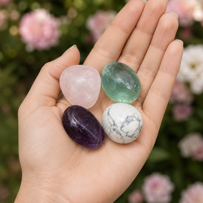 CALM Crystal Kit, Gemstone Tumble Kit, Calm Crystal Gift Set