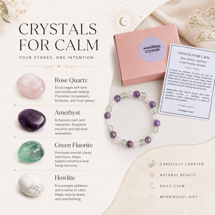 CALM Crystal Kit, Gemstone Tumble Kit, Calm Crystal Gift Set