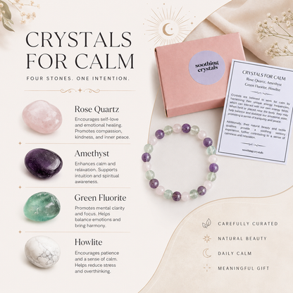 CALM Crystal Kit, Gemstone Tumble Kit, Calm Crystal Gift Set