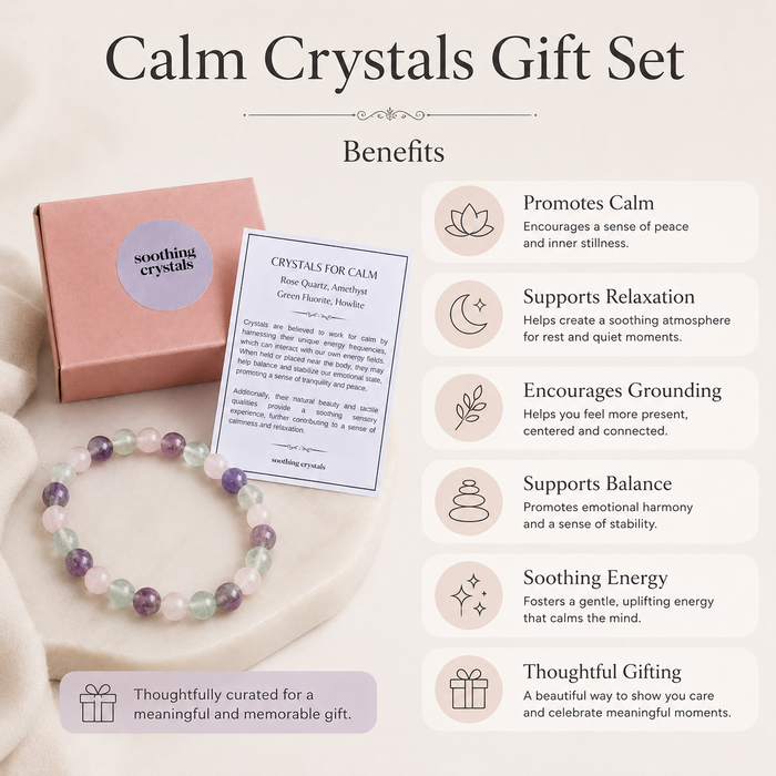 CALM Crystal Kit, Gemstone Tumble Kit, Calm Crystal Gift Set