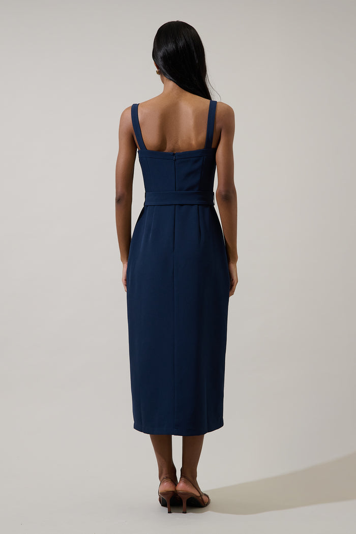 Camady Sleeveless Button Midi Dress
