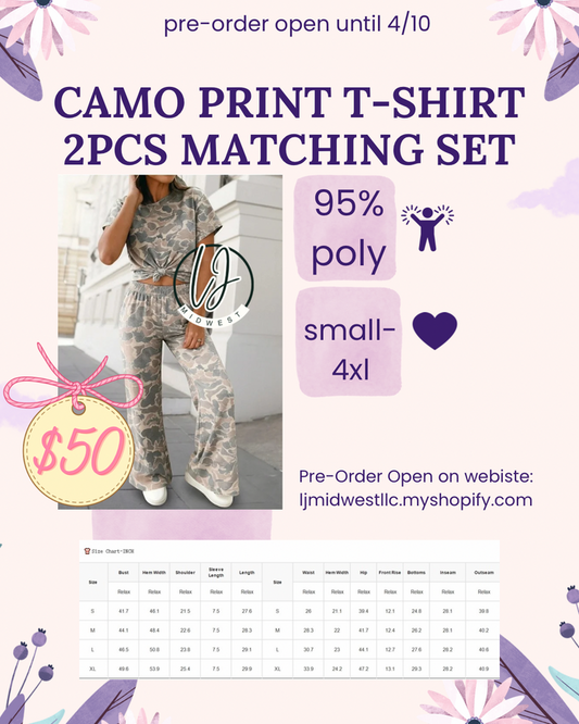Camo Lounge Set PRE ORDER