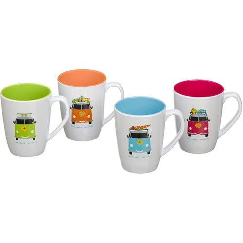 Camper Smiles Melamine Mug Set (Pack of 4)