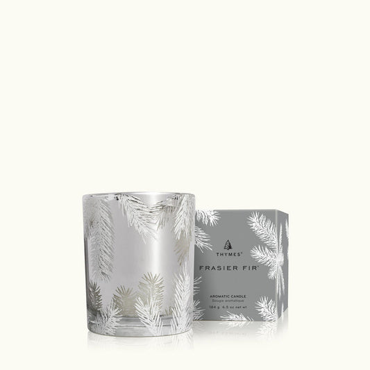 Candle Statement Poured Silver Frasier Fir