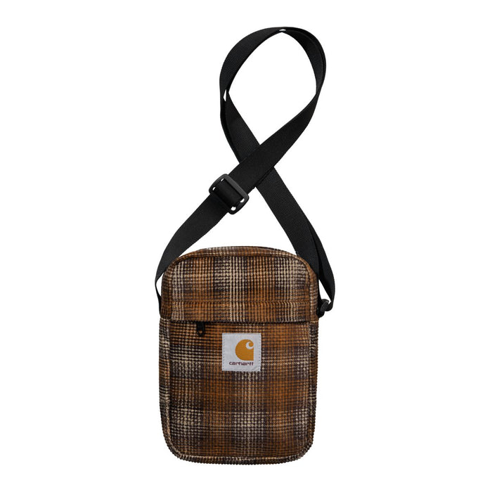 Carhartt Flint Shoulder Pouch Cord Wiley Check Hamilton Brown