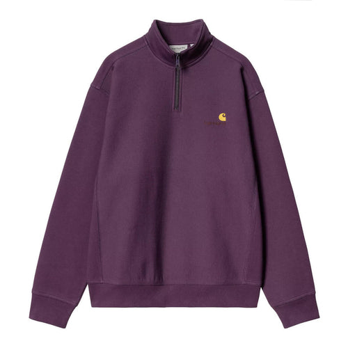Carhartt  WIP American Script Half Zip Crewneck Huckleberry