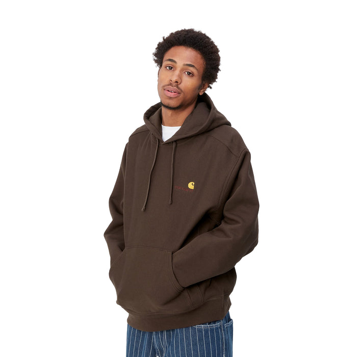 Carhartt WIP American Script Hoodie Tobacco