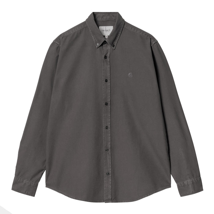 Carhartt WIP Bolton Hemd Graphite Garment Dyed