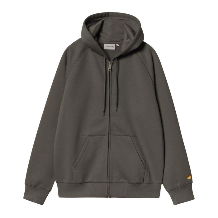 Carhartt WIP Chase Zip Jacket Hooded Shungite/Gold
