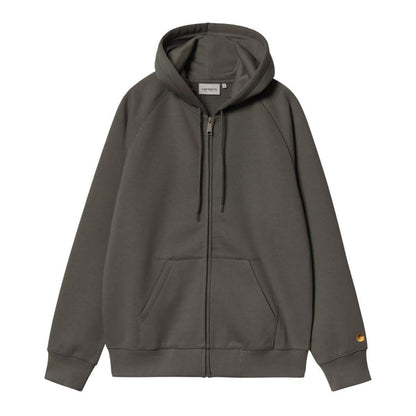 Carhartt WIP Chase Zip Jacket Hooded Shungite/Gold