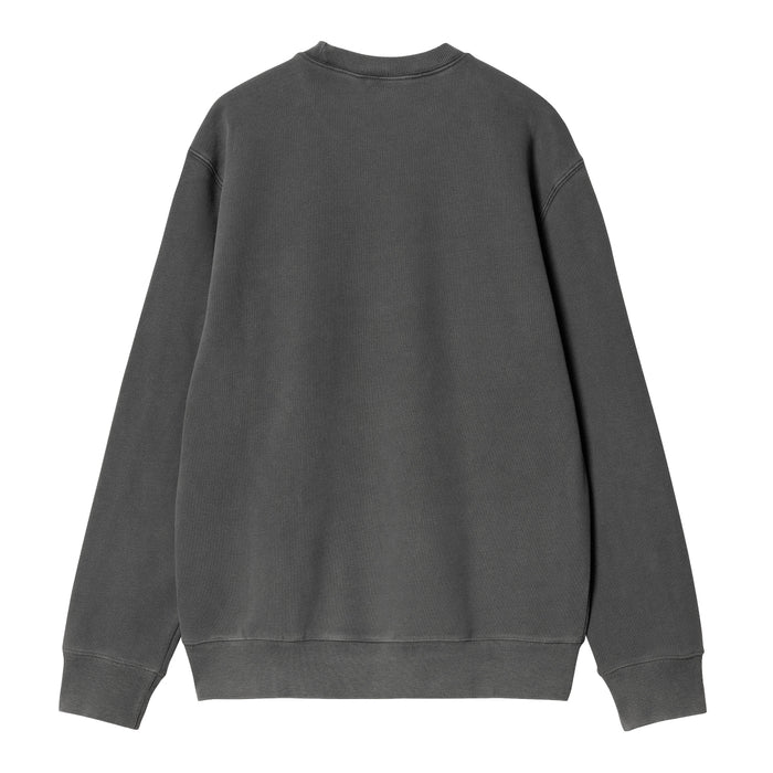 Carhartt WIP Duster Script Crewneck Black Garment Dyed