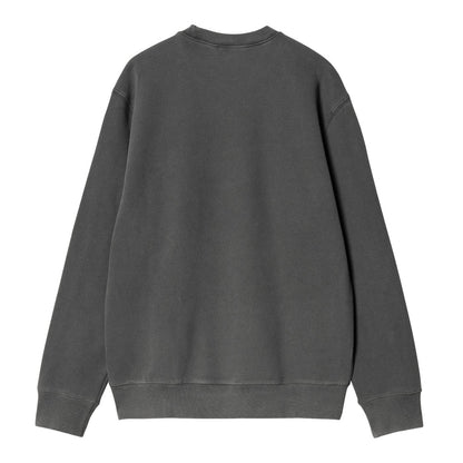 Carhartt WIP Duster Script Crewneck Black Garment Dyed