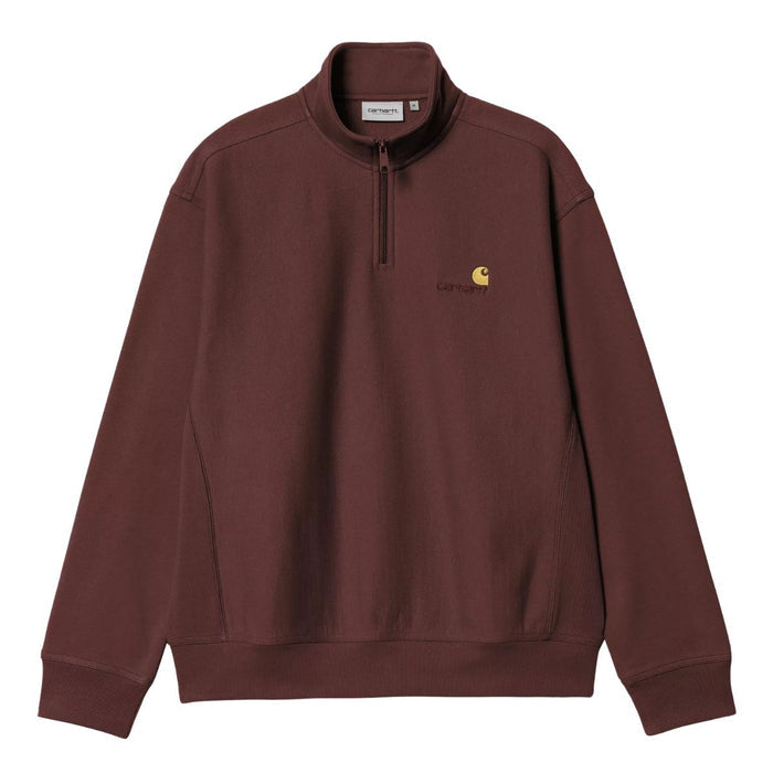 Carhartt WIP Half Zip American Script Crewneck Amarone
