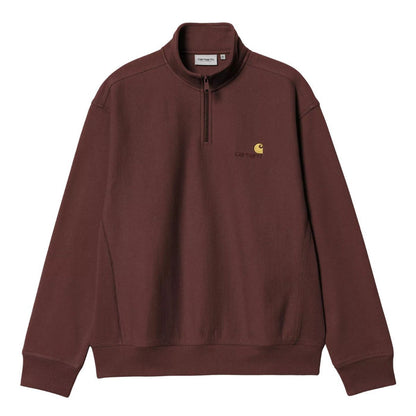 Carhartt WIP Half Zip American Script Crewneck Amarone